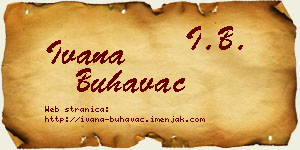 Ivana Buhavac vizit kartica